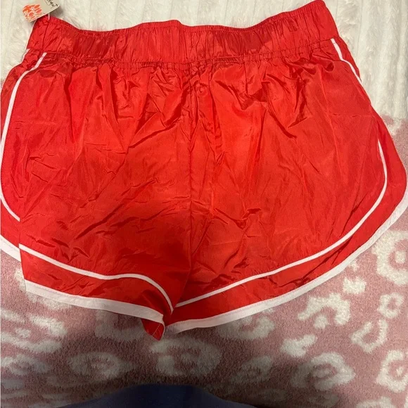 Red Women's Free People Shorts - Picture 2 of 3